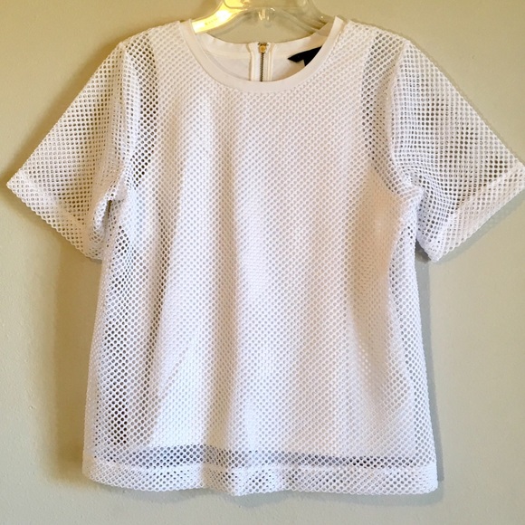 Banana Republic Tops - Banana Republic Modern Top Mesh Cutout Net Shirt